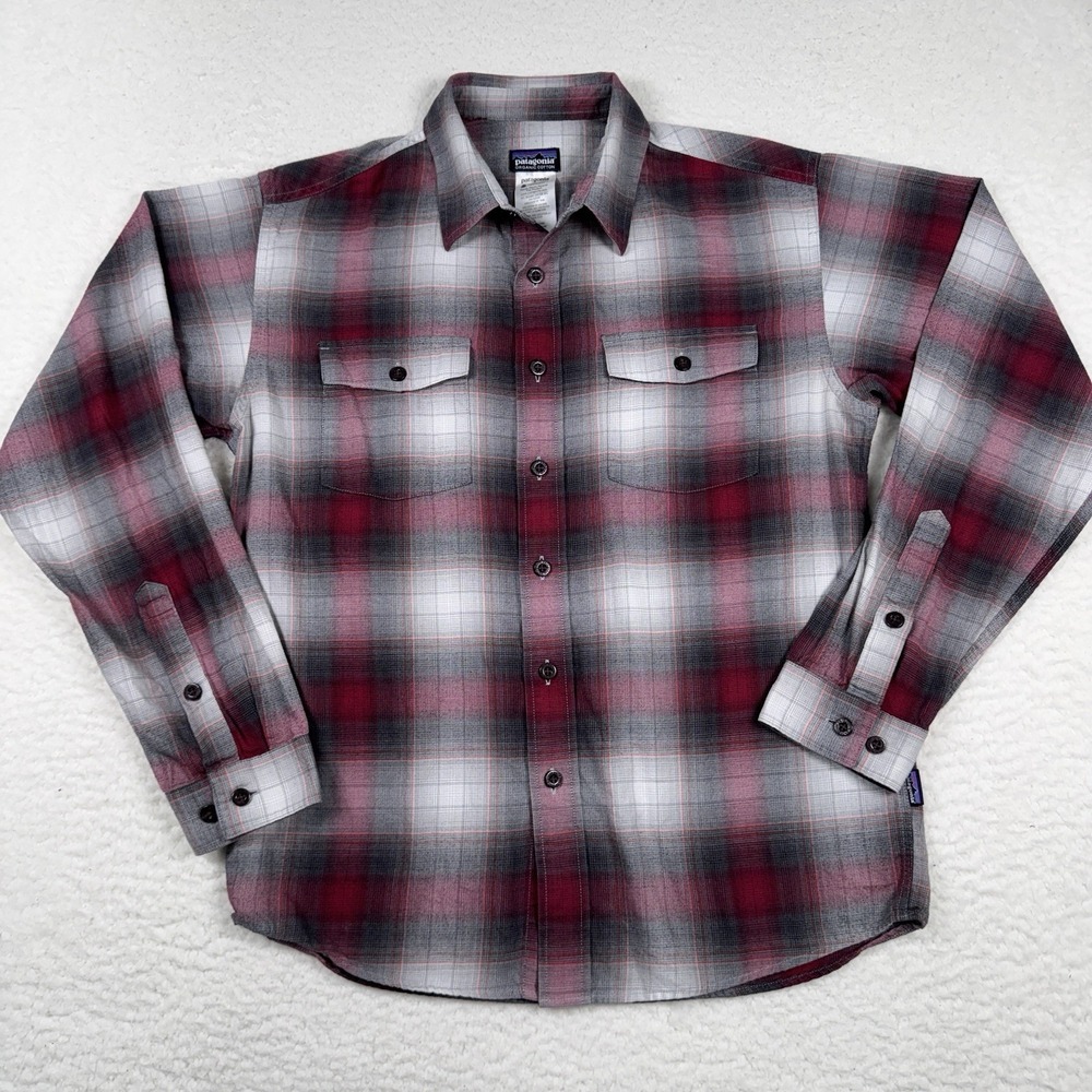 Patagonia Shirt Mens Small Buckshot Plaid‎ Long Sleeve Button Up Outdoor